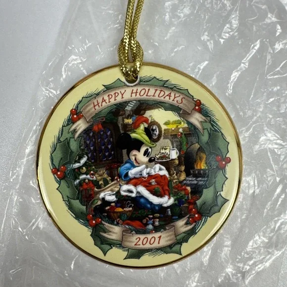 Disney Parks Happy Holidays Collector‎ Set 2000–2004 Mickey Minnie Boxed - Picture 4 of 16